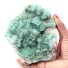 Cubic crystals of green fluorite on massive fluorite - 0