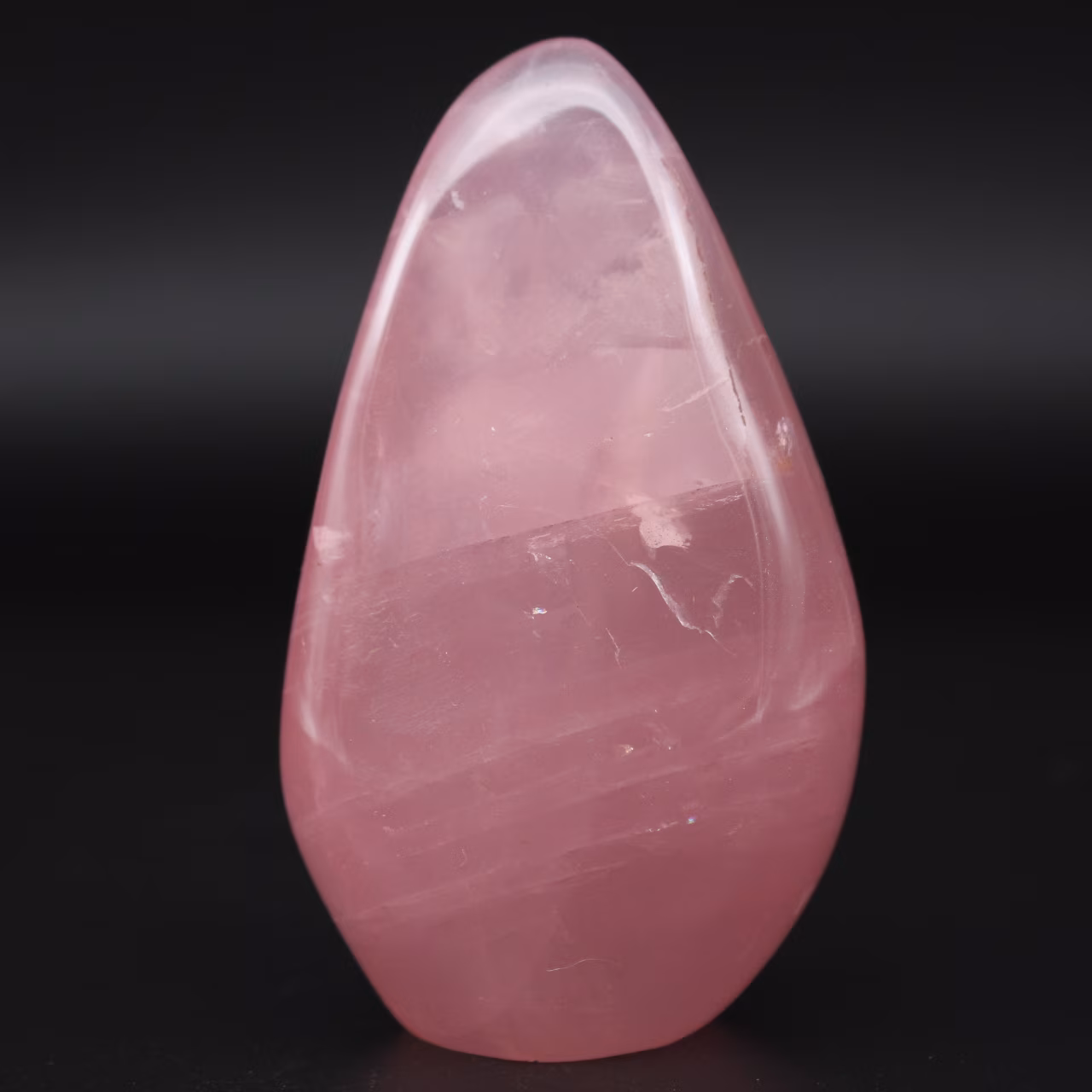 Free-form rose quartz