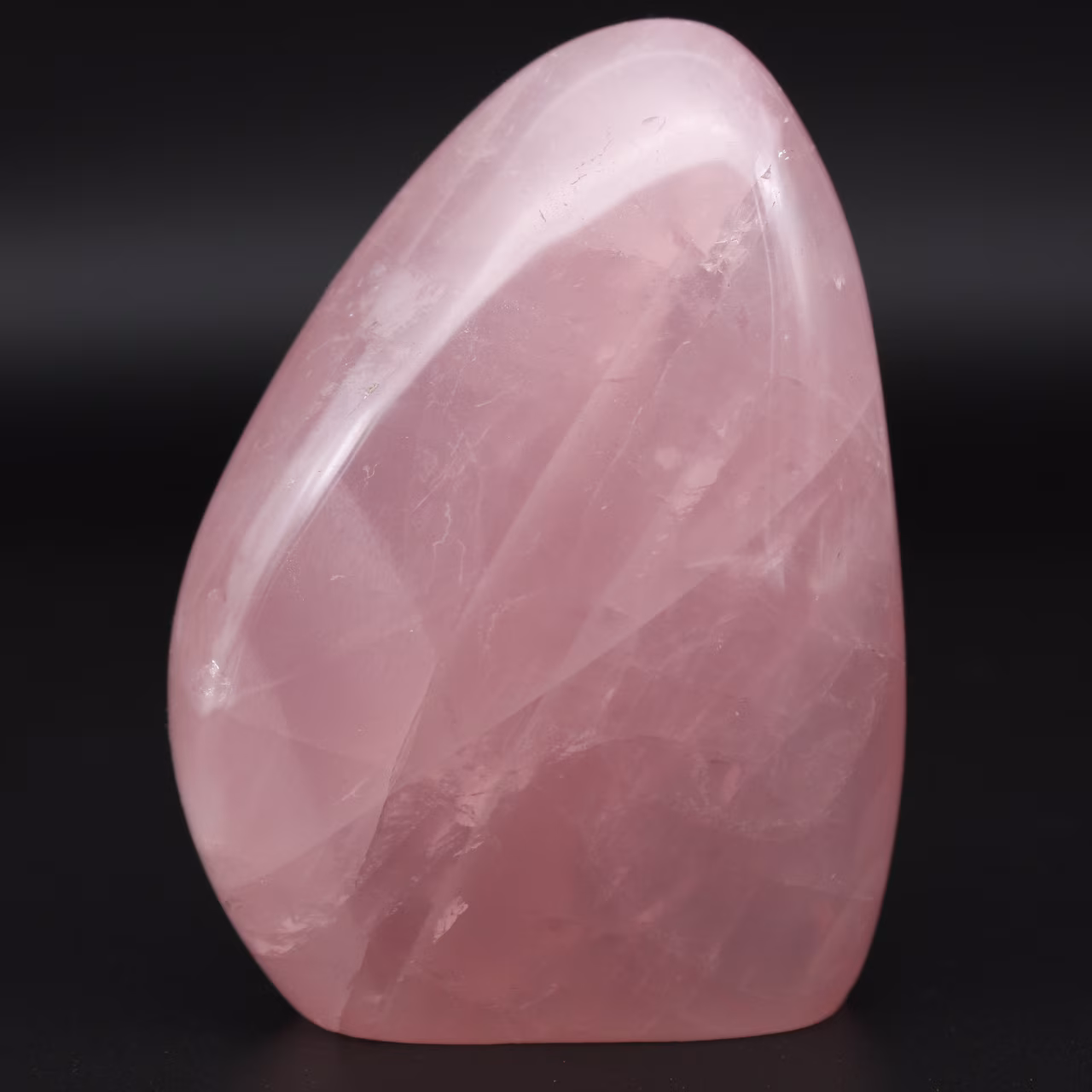 Free-form rose quartz