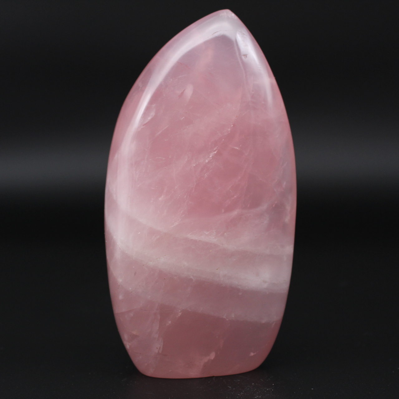 Free-form rose quartz