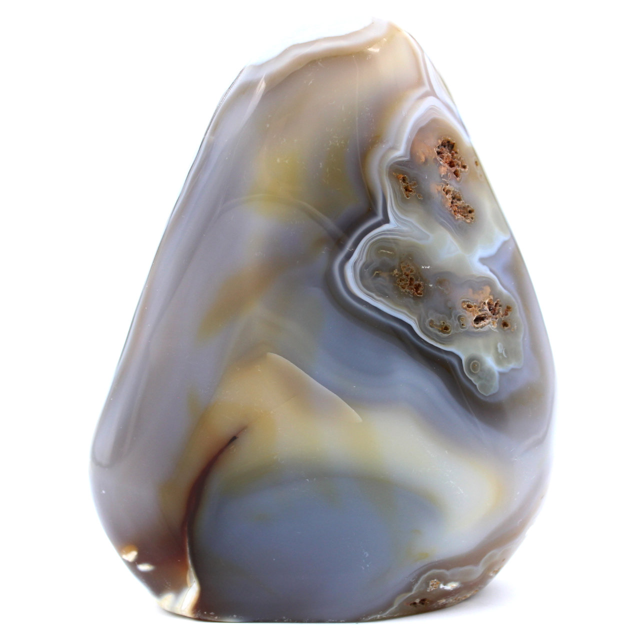 Polished agate rock