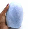 Polished blue calcite from Madagascar - 0