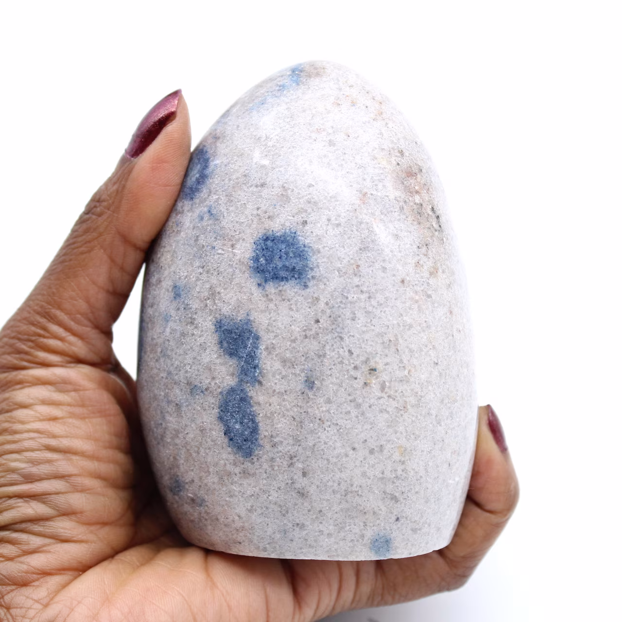Polished lazulite rock