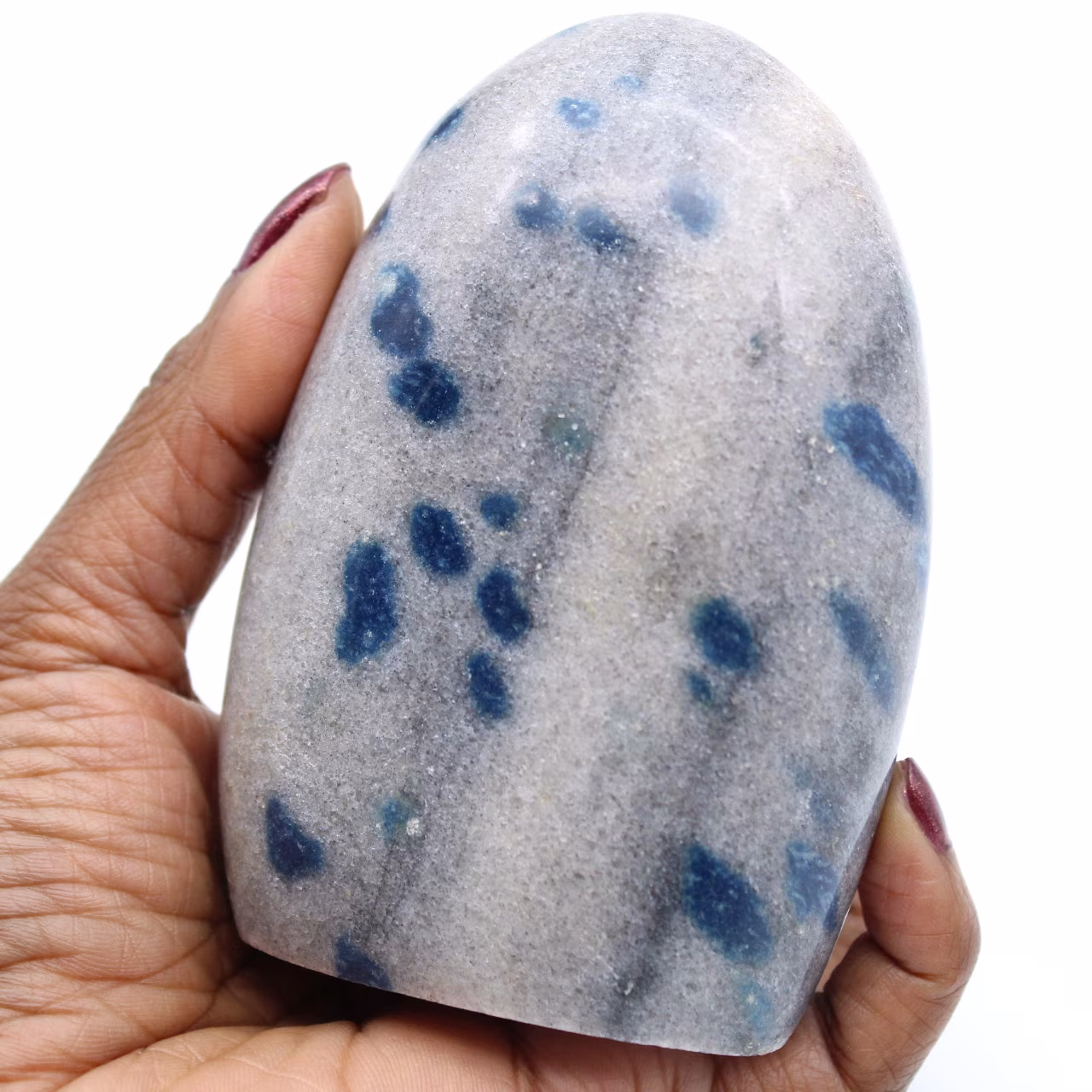 Polished lazulite rock