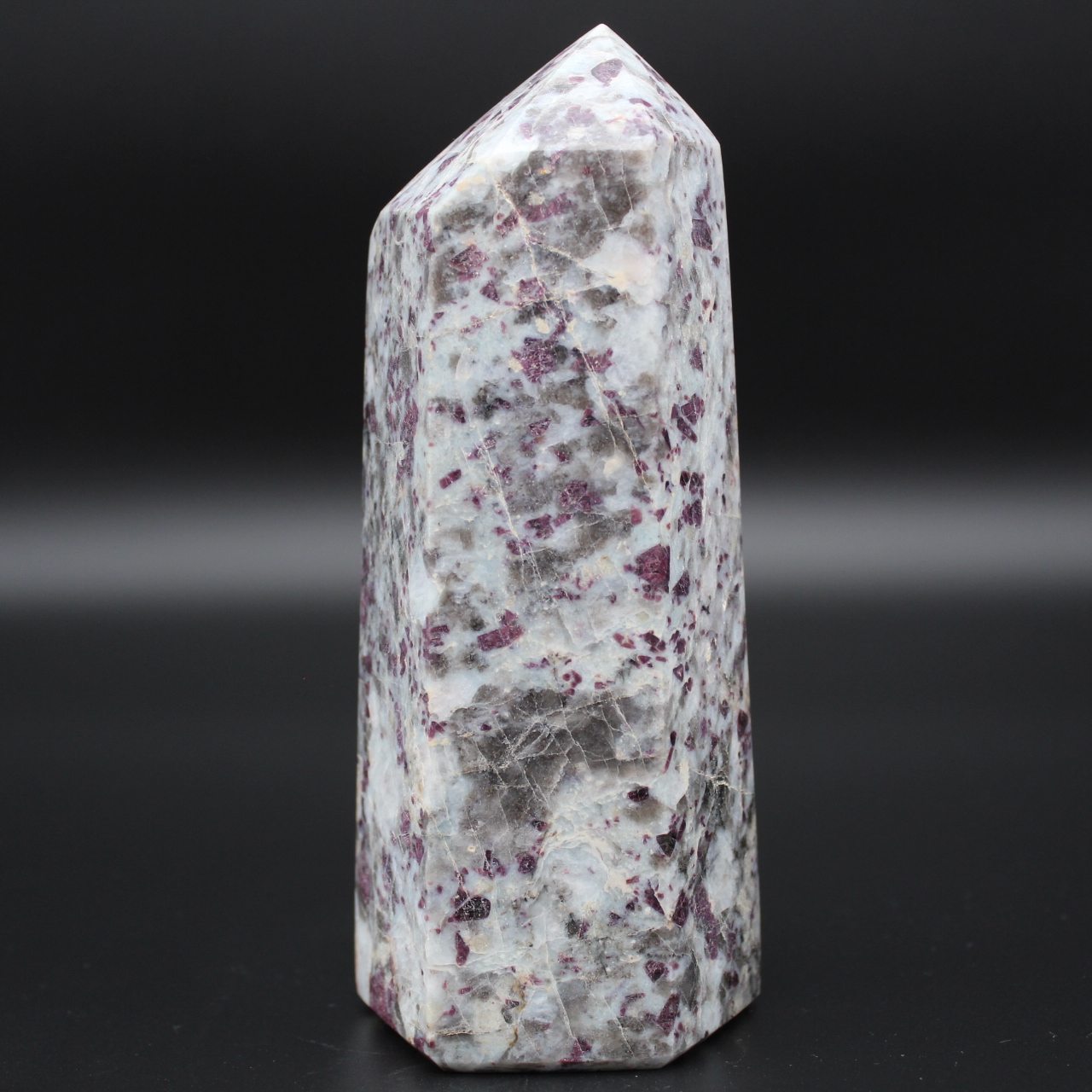 Lepidolite stone prism