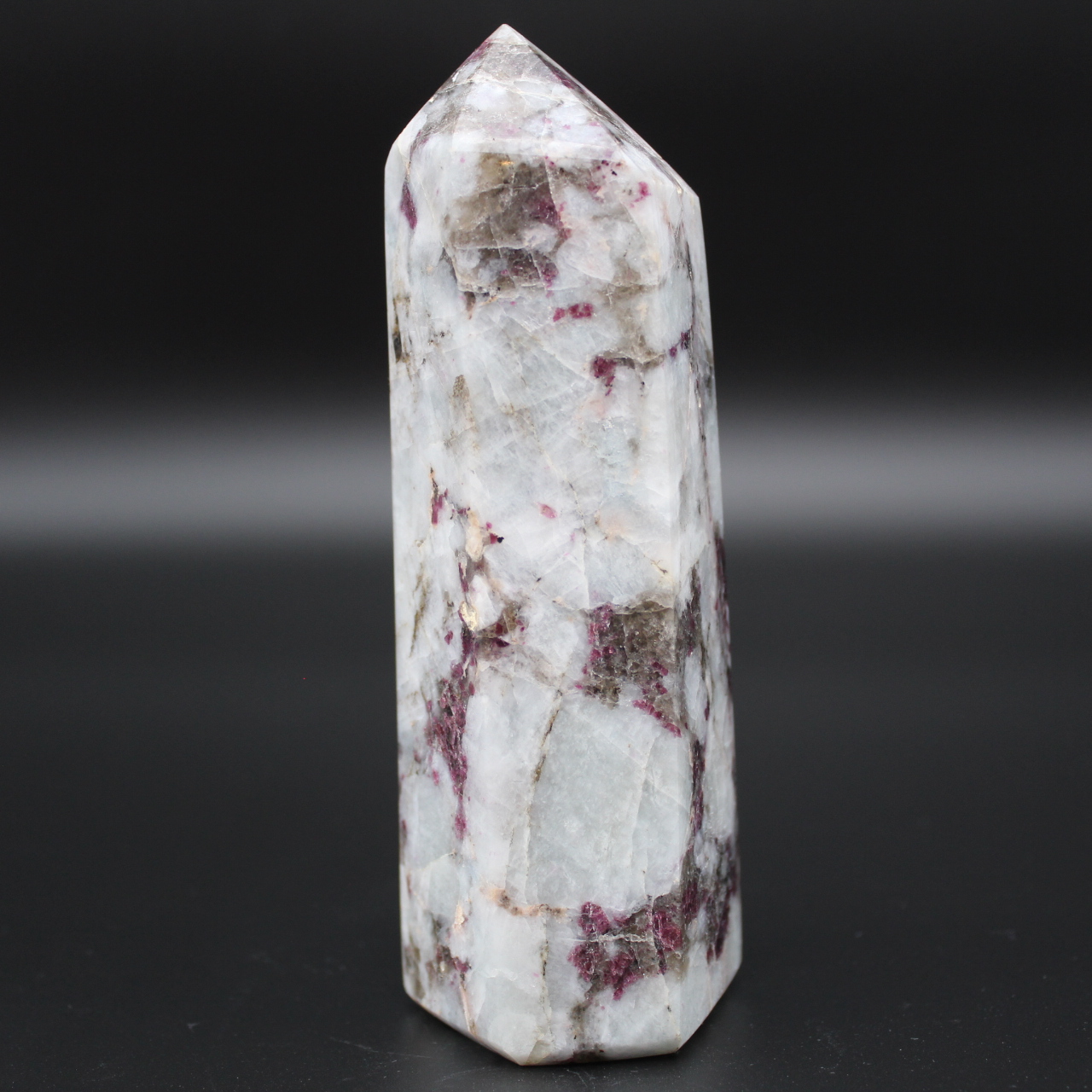 Lepidolite stone prism