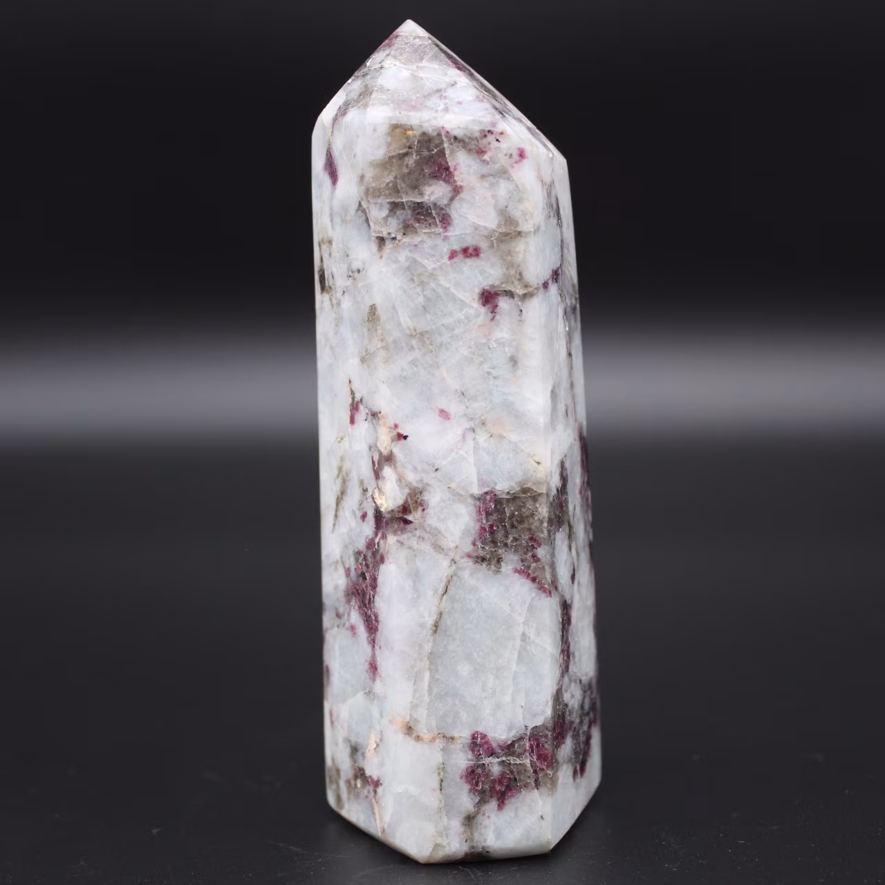 Lepidolite stone prism