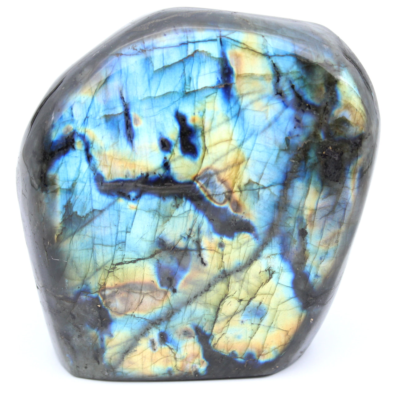 Labradorite pierre polie Madagascar 830gr 12cm