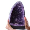 Amethyst geode with calcite crystal - 0