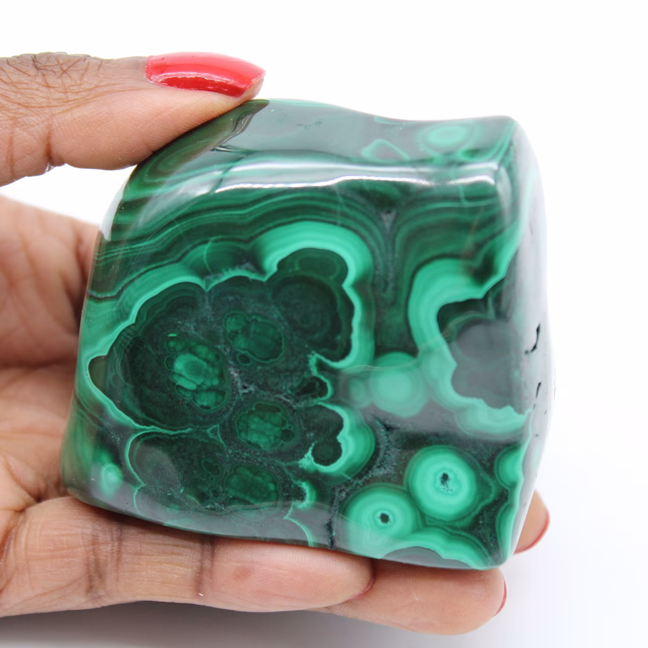 Polished Malachite Block