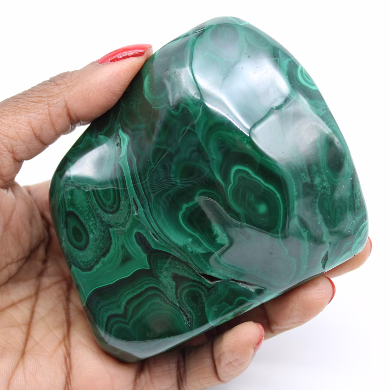 Polished malachite