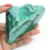 Polished malachite block - 0