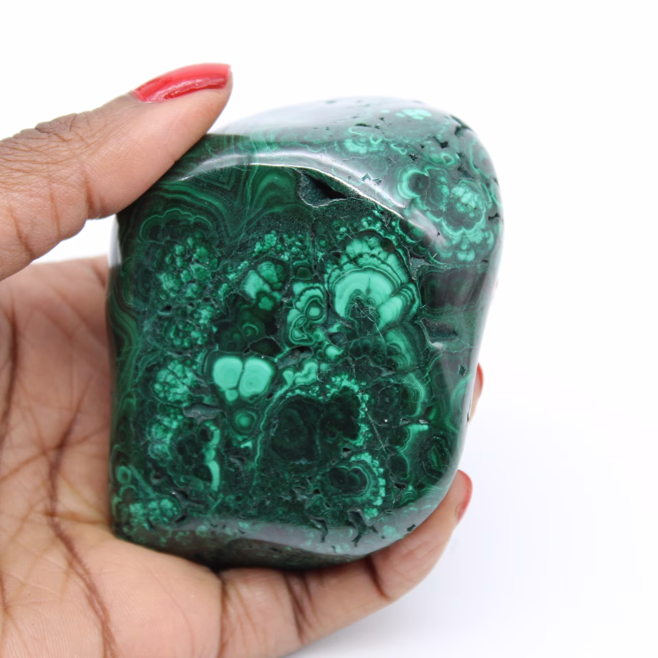 Polished Malachite Block