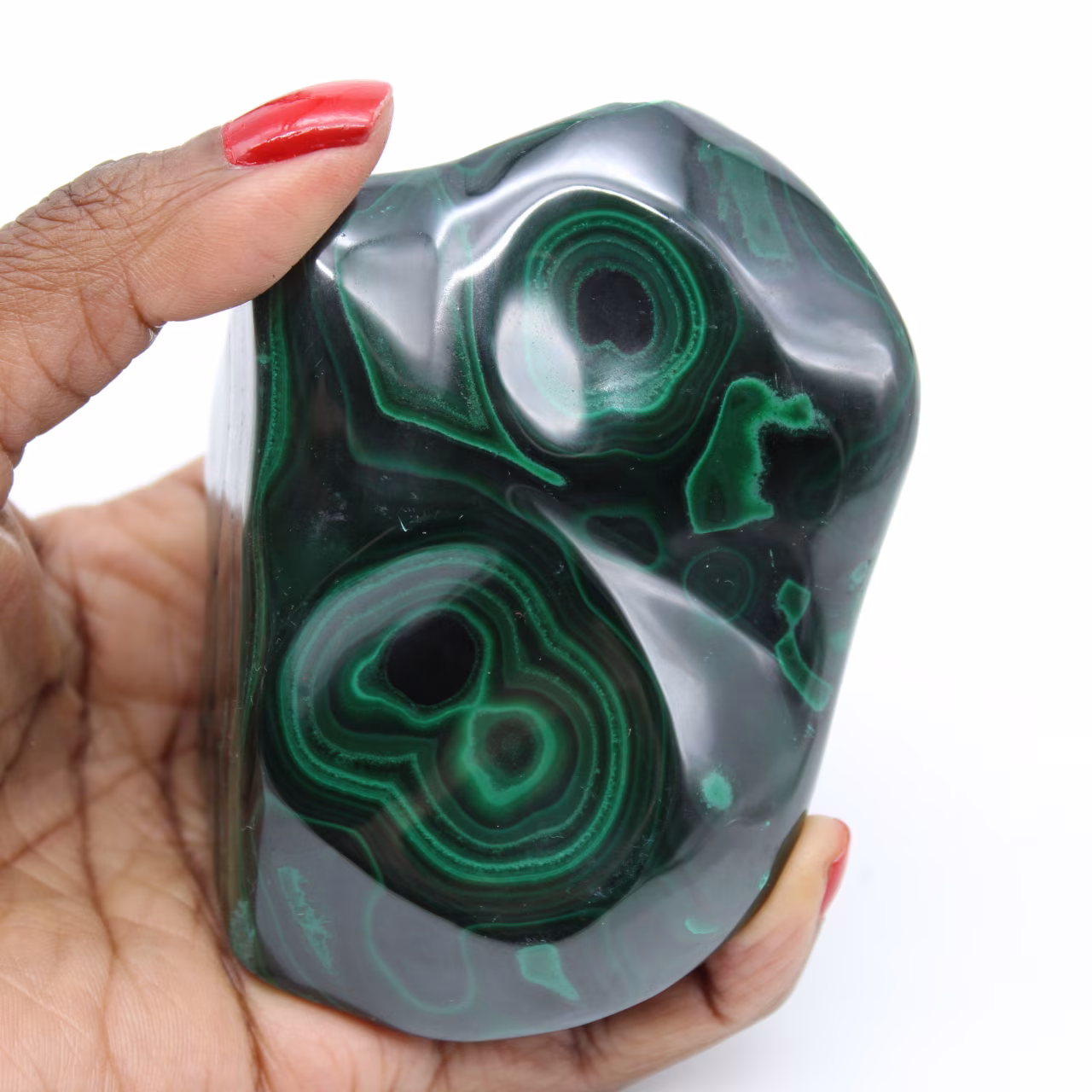 Malachite polished stone