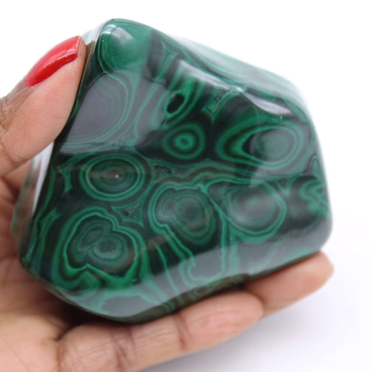 Malachite polished stone