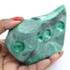 Semi-polished malachite - 0