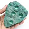 Semi-polished malachite block - 0
