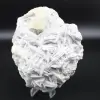 Yellow calcite crystals on white barite - 0