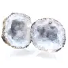 Whole coconut agate geode - 0