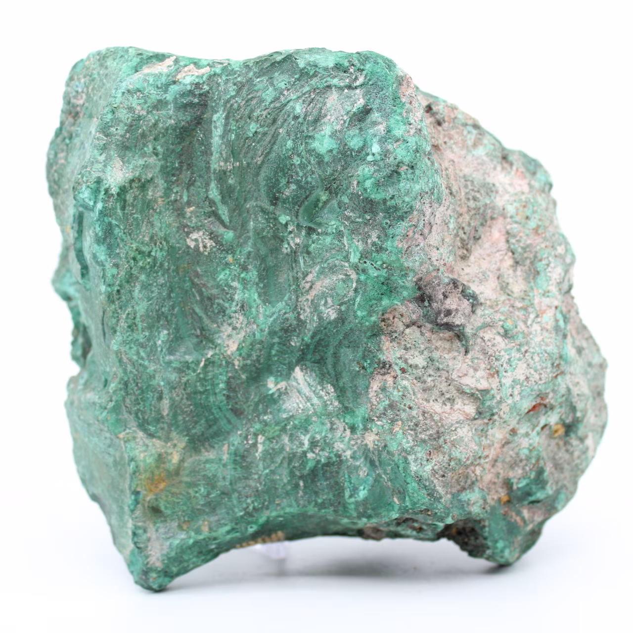 Raw malachite block