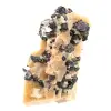 Mica crystals on orange calcite - 0