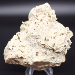 Pyrite crystals on barite