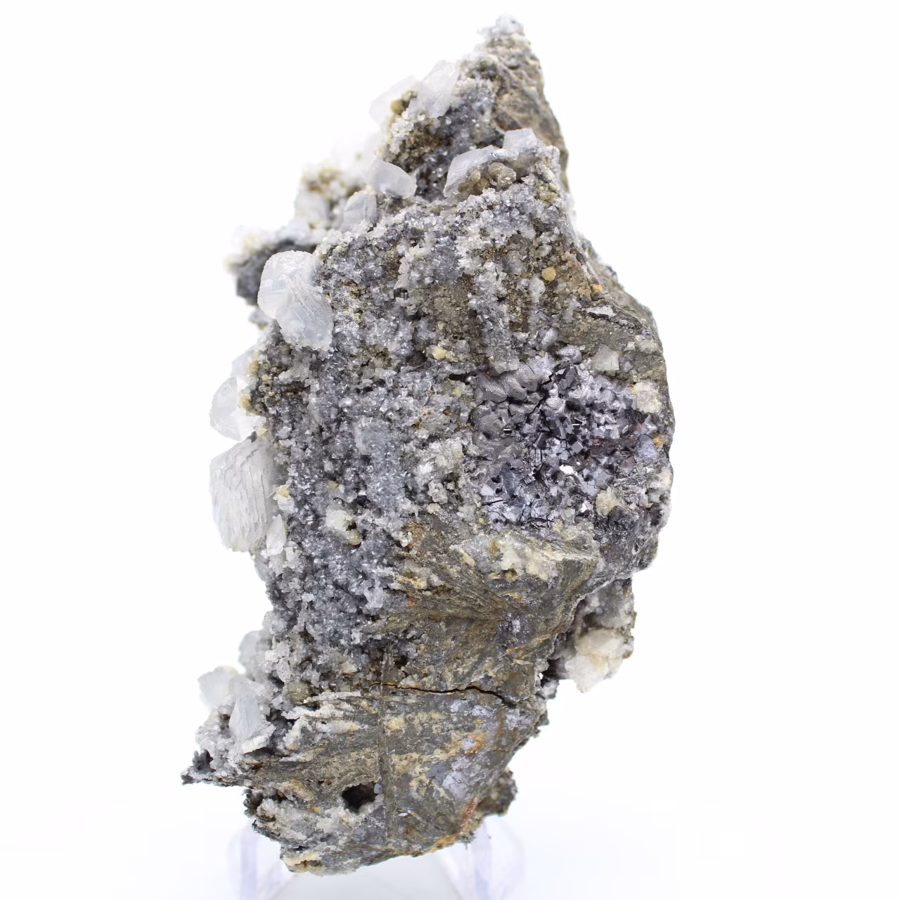 Block of cerusite galena and barite