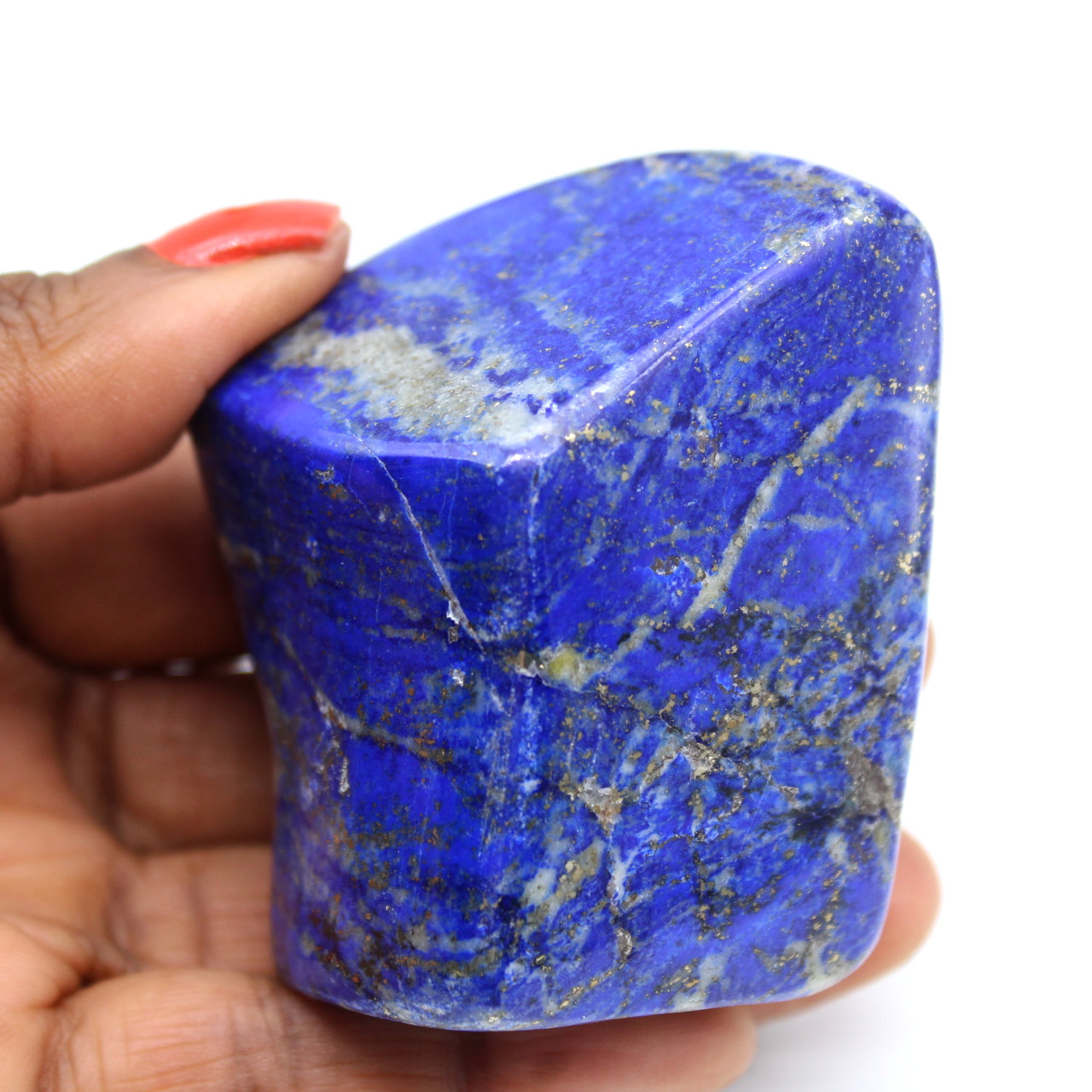 Polished lapis lazuli block