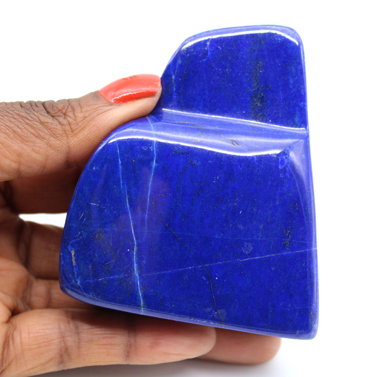 Polished lapis lazuli stone
