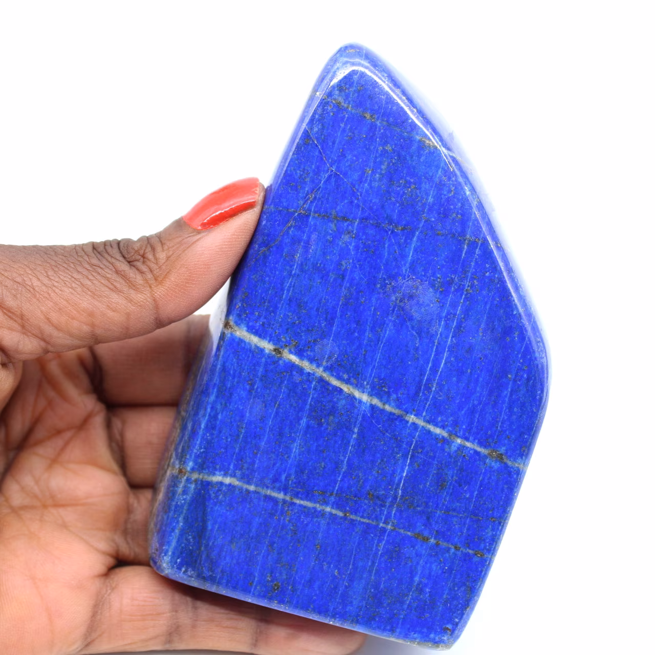 Natural polished lapis lazuli stone