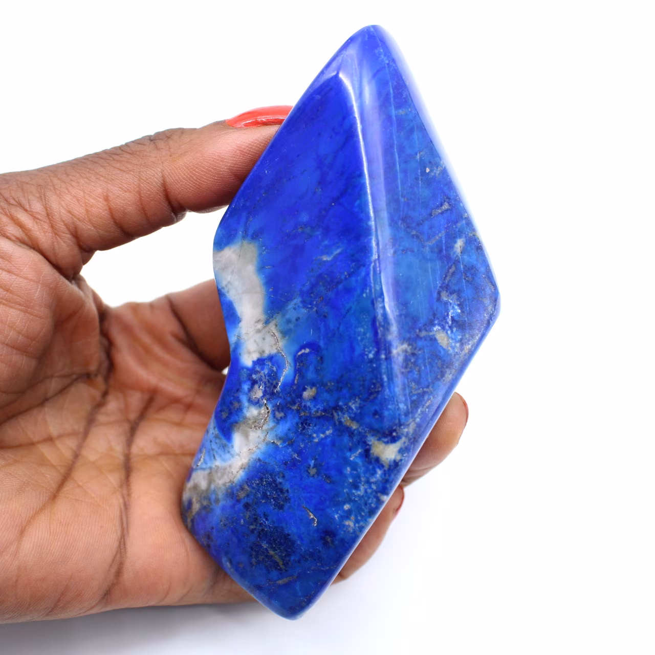 Polished lapis lazuli stone