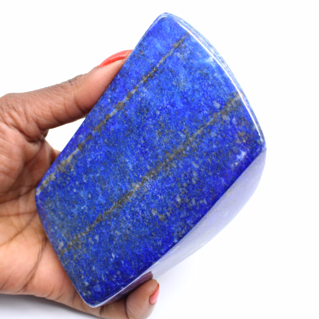 Natural polished lapis lazuli stone