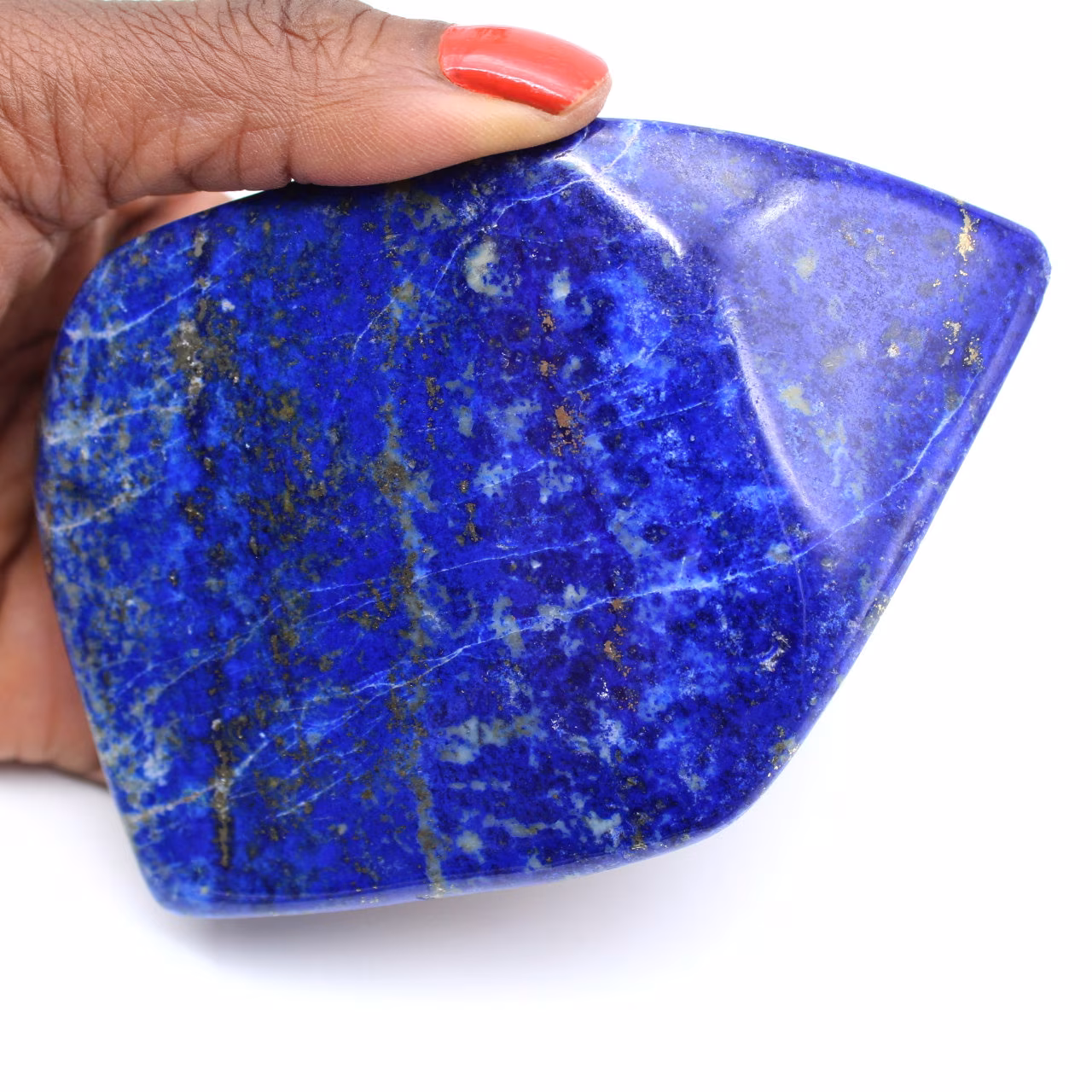 Polished lapis lazuli for decoration