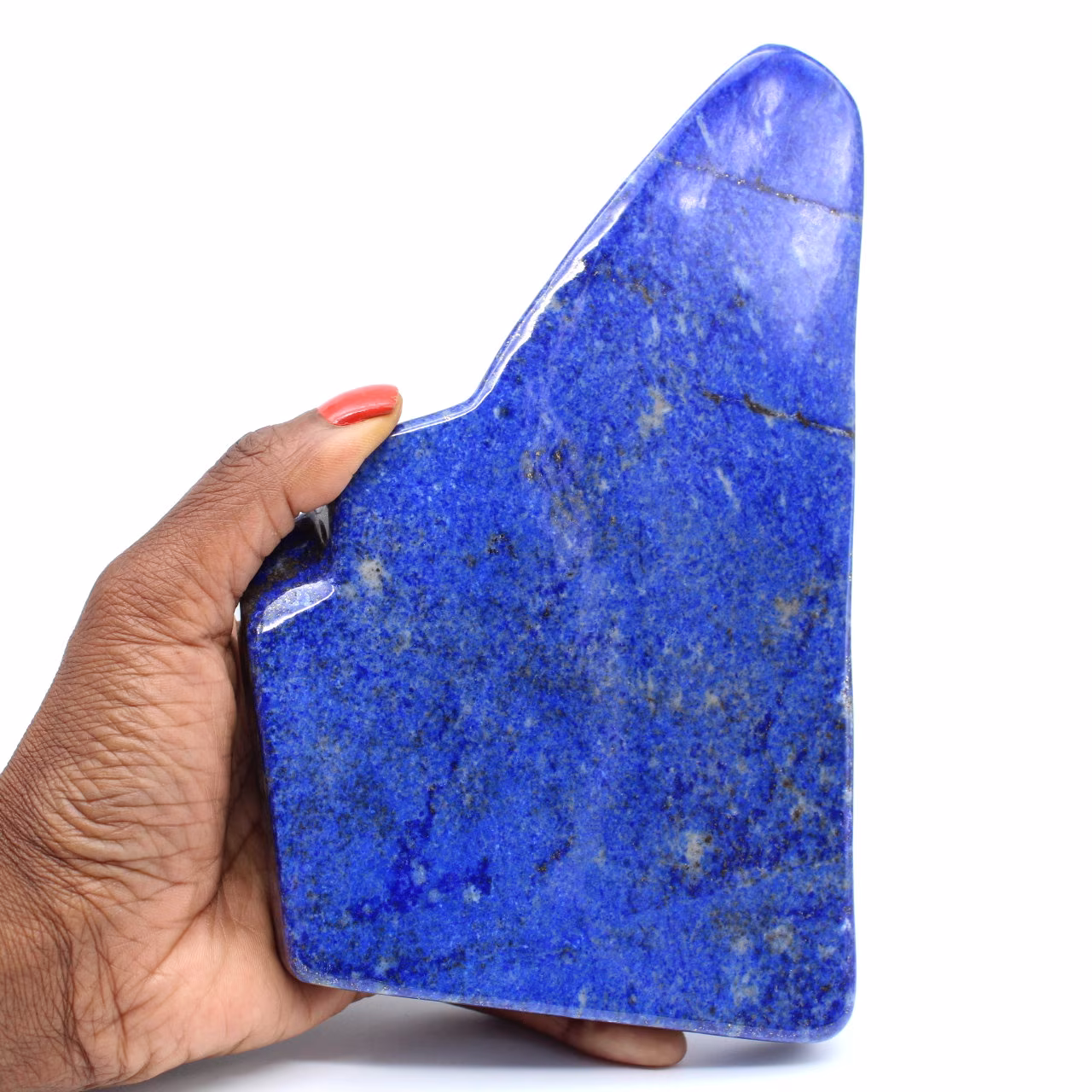 Polished natural lapis lazuli