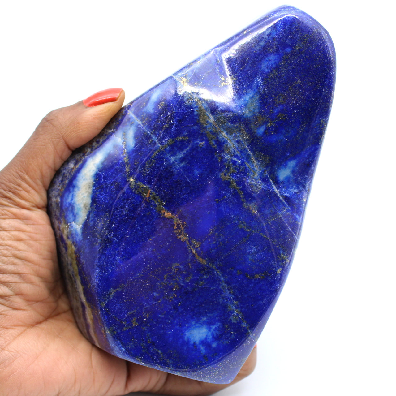 Large polished lapis lazuli block
