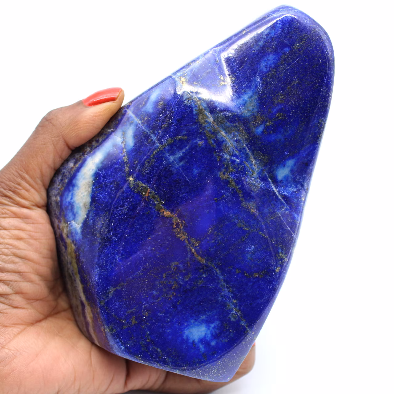 Large polished lapis lazuli block