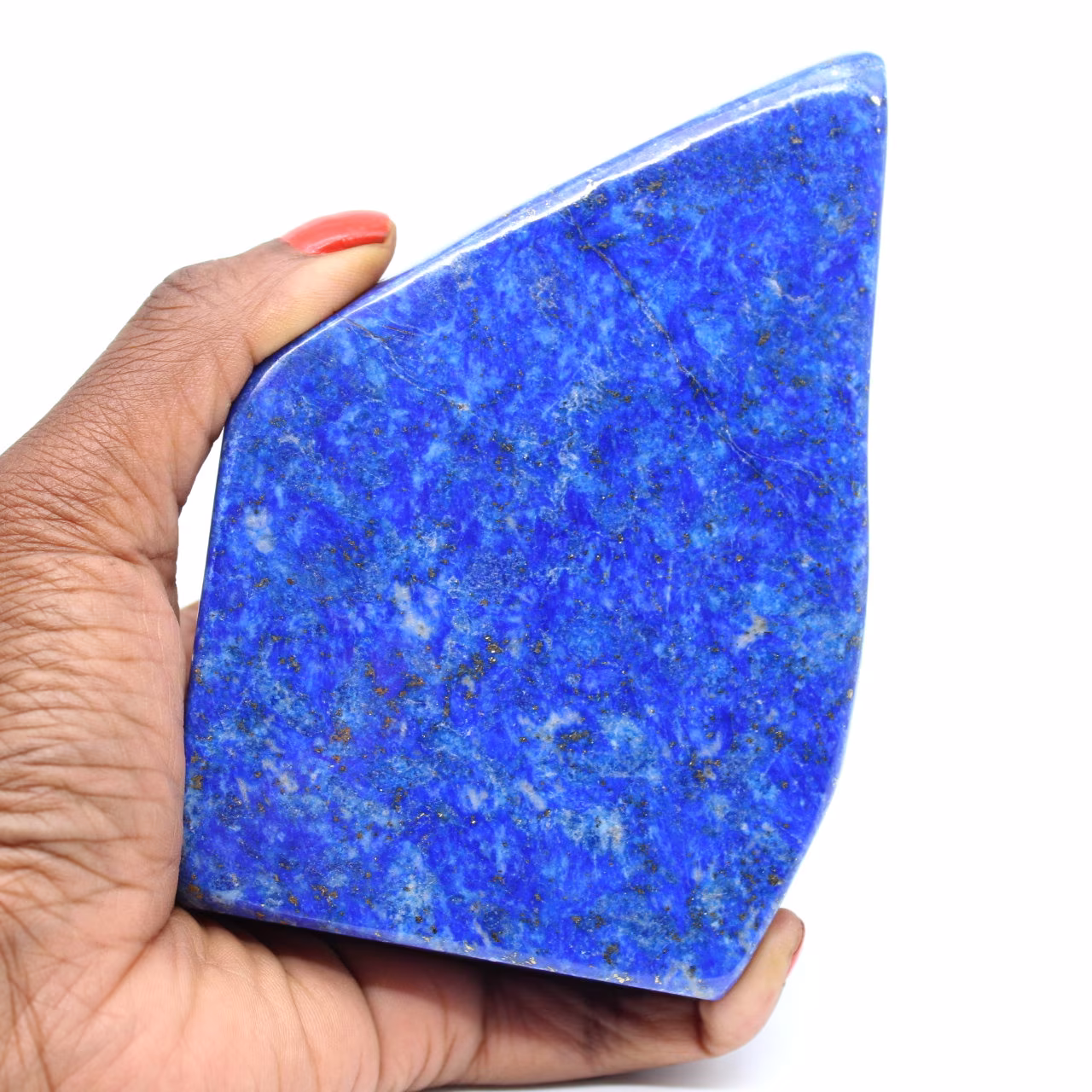 Natural polished lapis lazuli stone
