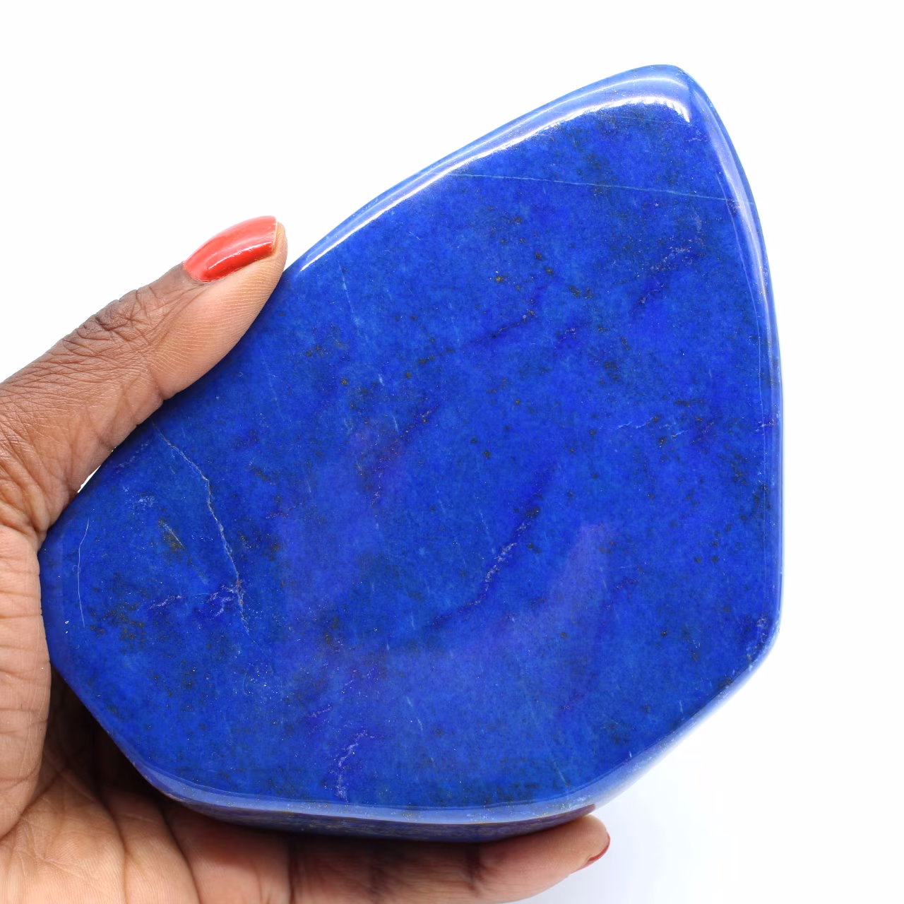 Polished natural lapis lazuli