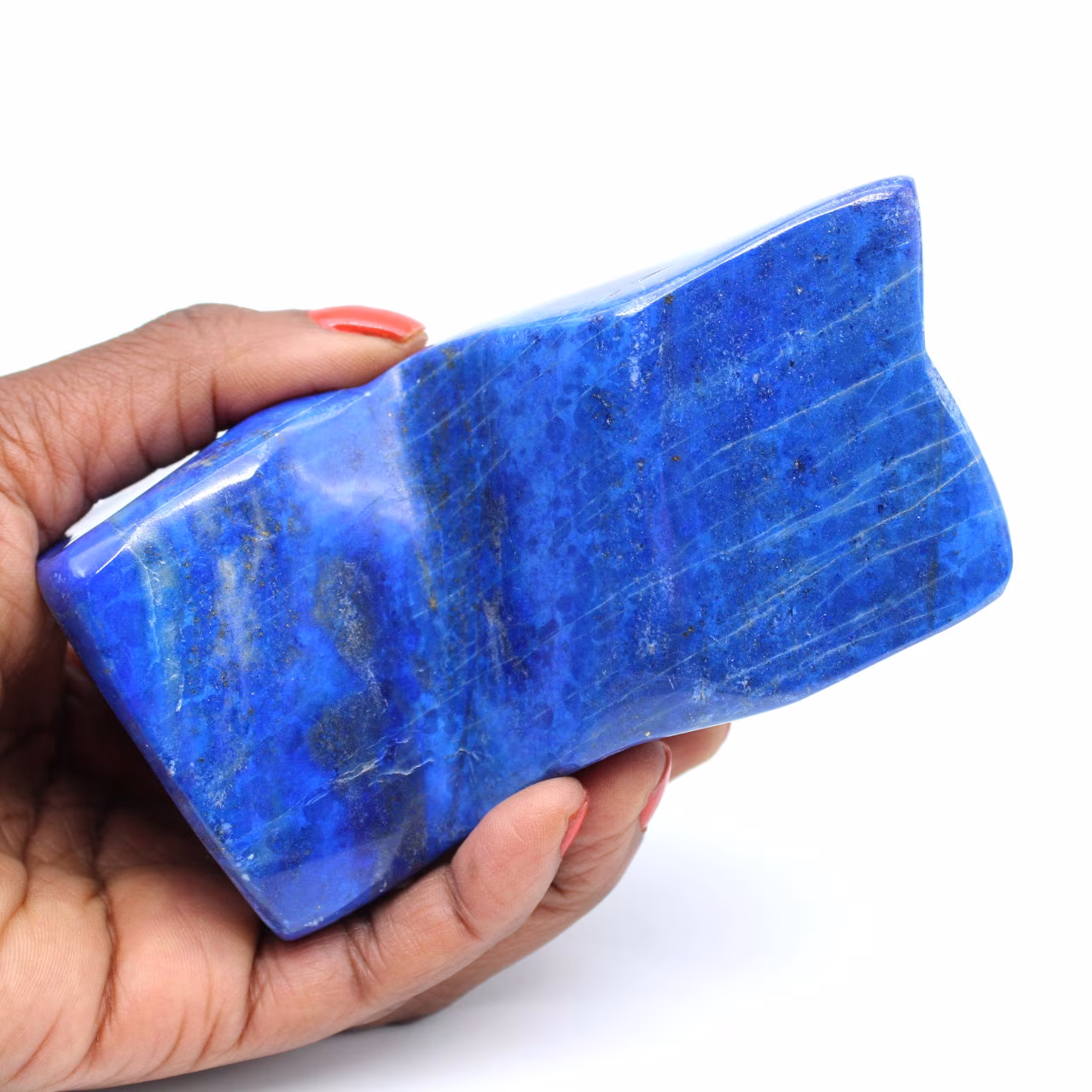 Polished natural lapis lazuli