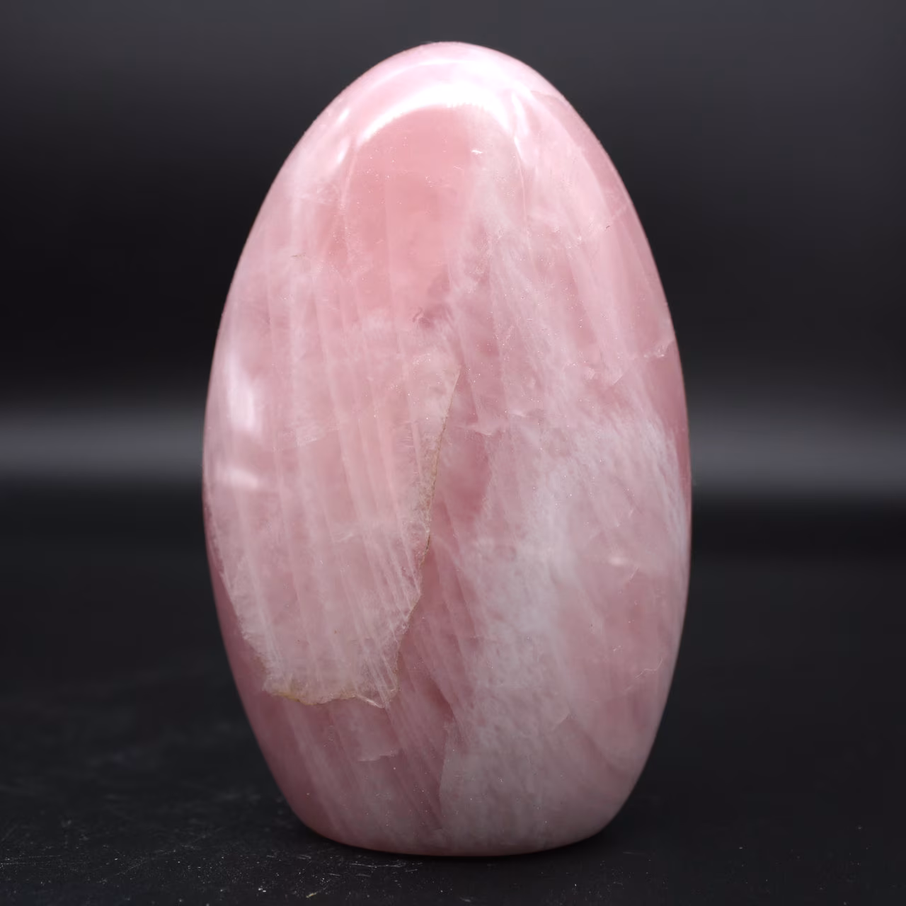 Polished natural rose quartz block