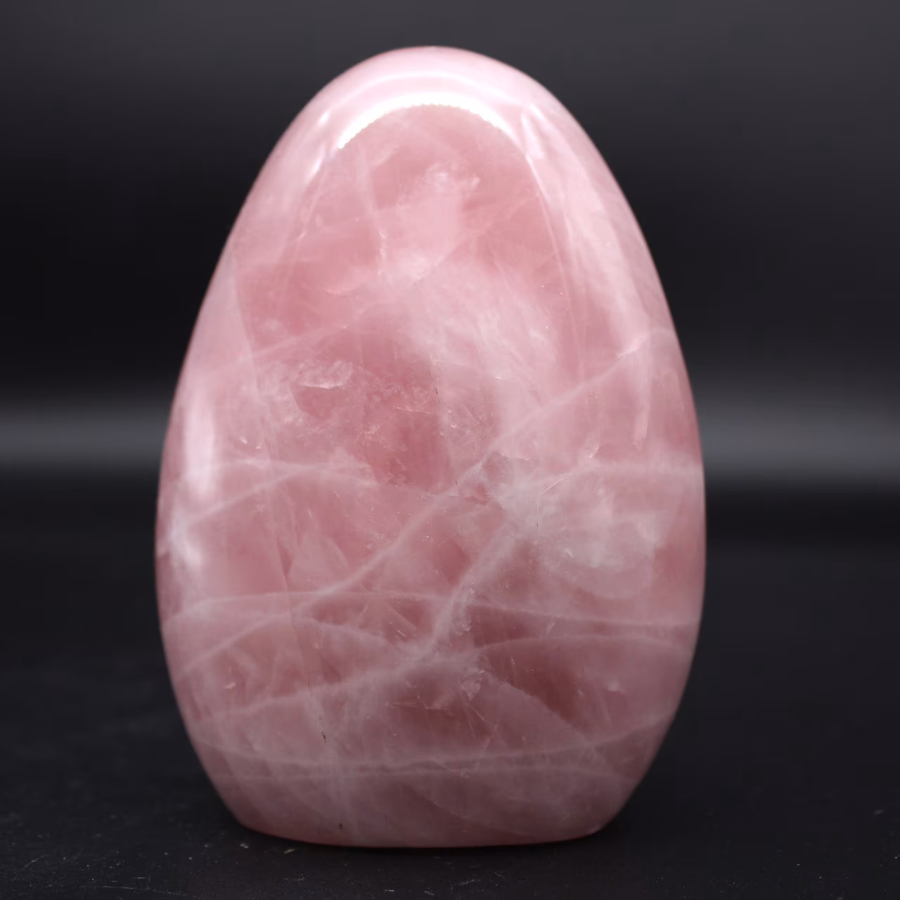 Natural polished rose quartz