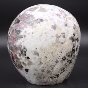 Polished natural tourmaline inclusion block