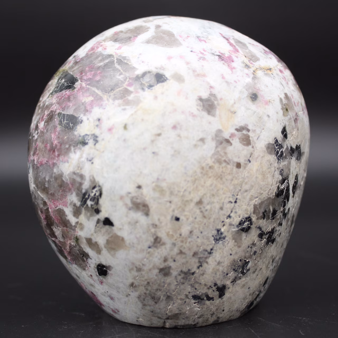 Polished natural tourmaline inclusion block