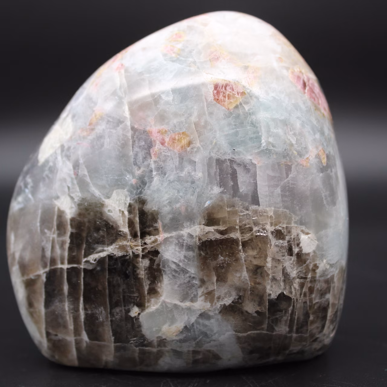 Free-form stone with inclusion of Tourmaline