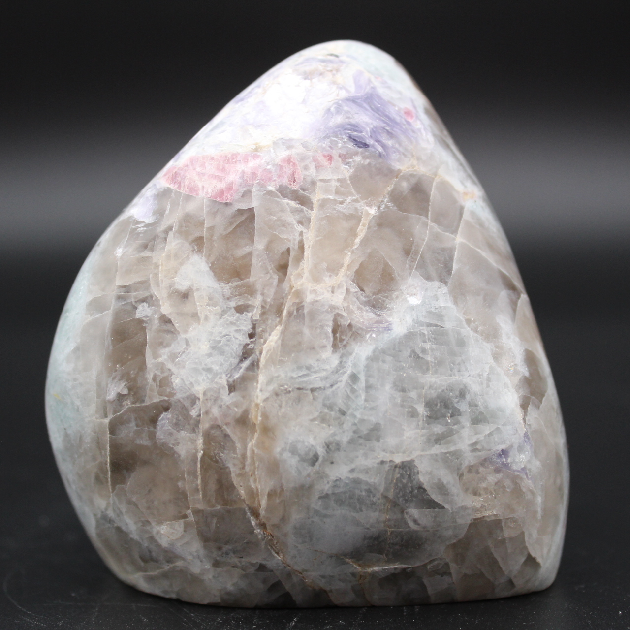 Polished Tourmaline Inclusion Stone