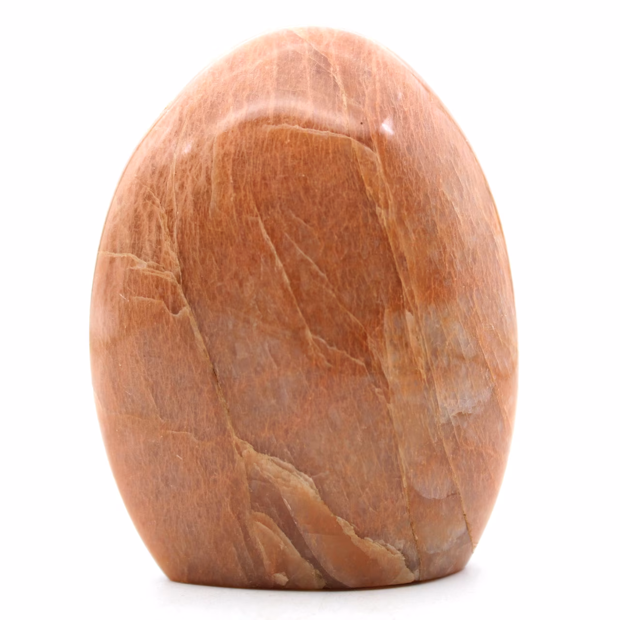 Polished natural microline pink moonstone