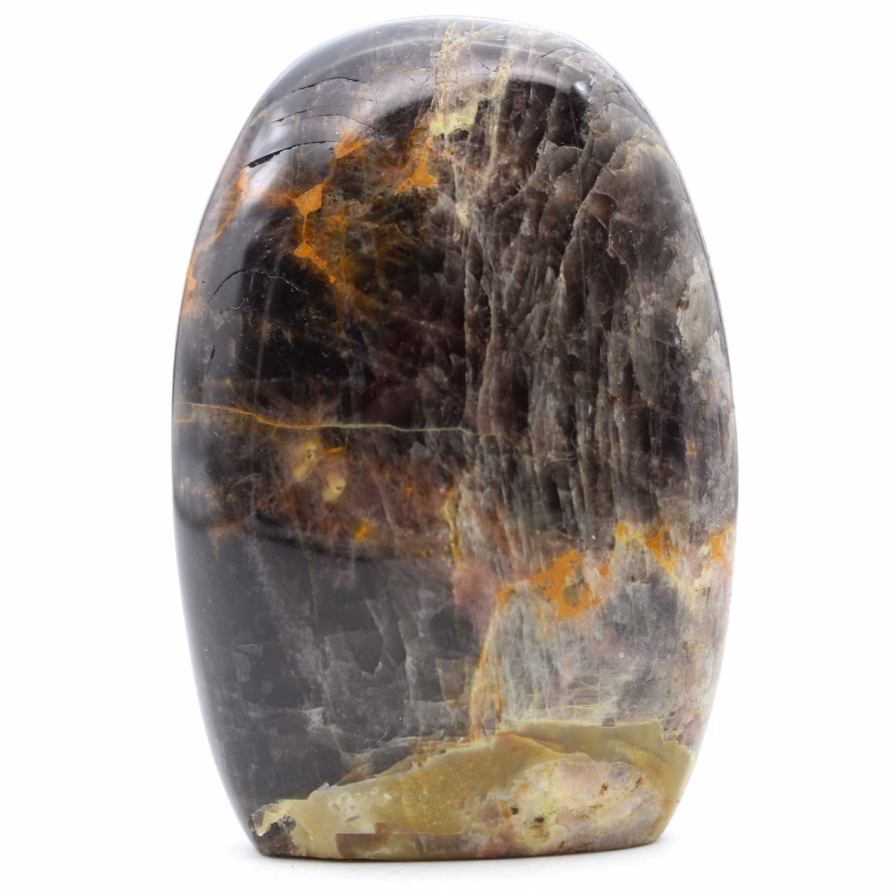 Freeform black moonstone microline stone