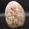 Polished flower agate stone - 3