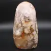 Polished flower agate stone - 4