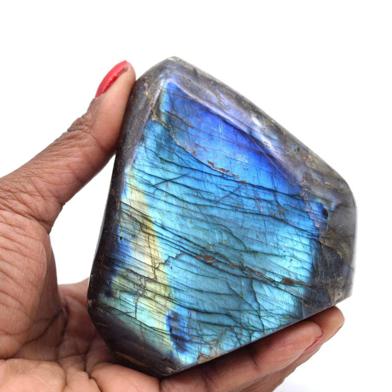 Decorative polished labradorite
